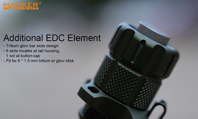 15-Additional EDC Element (Tritium Glow Bar Slots Design)