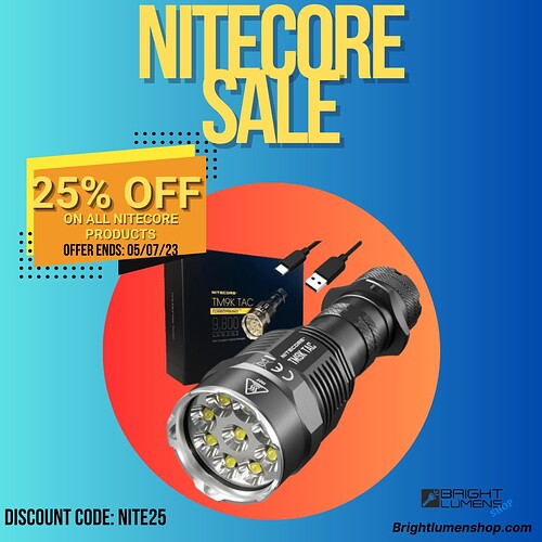 Nitecore Sale 25% OFF