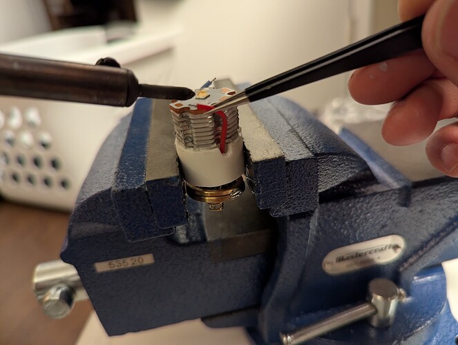 Soldering the driver to the emitter PCB