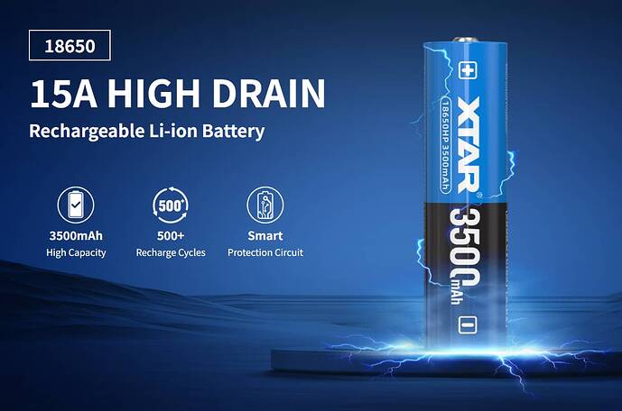 18650HP 3500mAh battery
