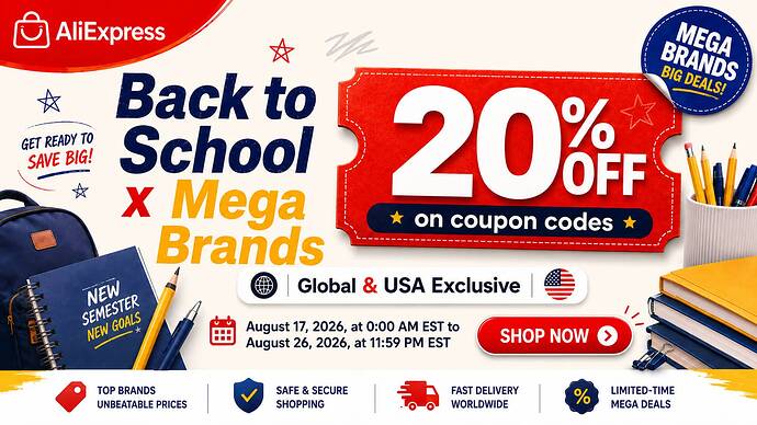 ALIEXPRESS BACK TO SCHOOL BANNER