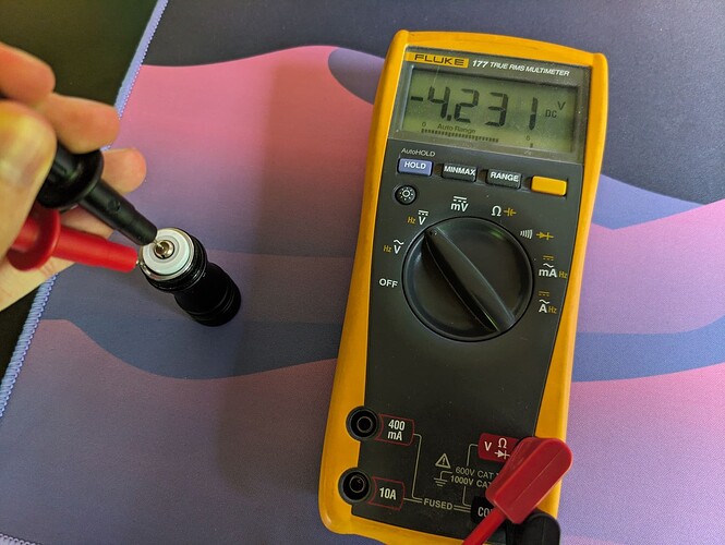 Battery voltage after charging