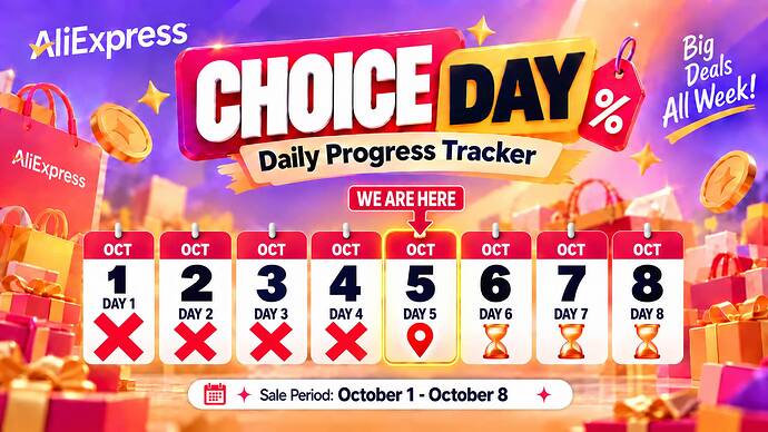 DAILY TRACKER CHOICE DAY SALE OCTOBER 2026 day 5