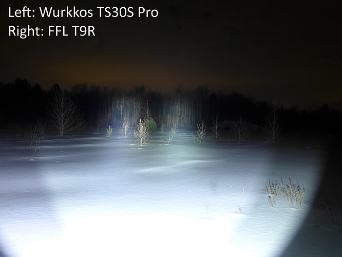 Gauche, TS30S Pro - Droite, T9R@136m