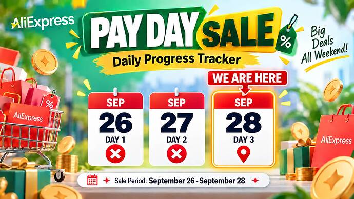 DAILY TRACKER PAY DAY SALE