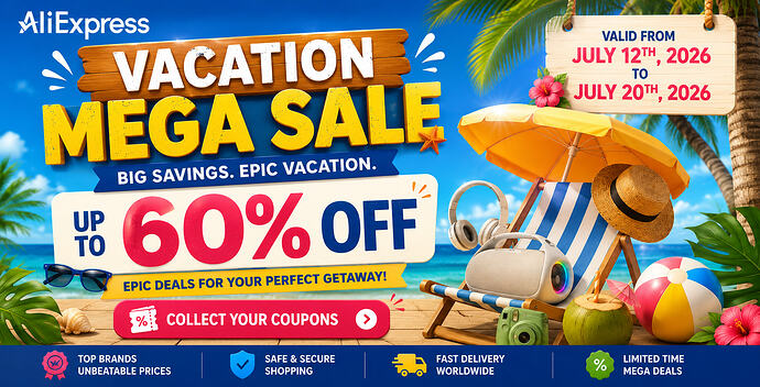ALIEXPRESS VACATION SALE  -   BANNER