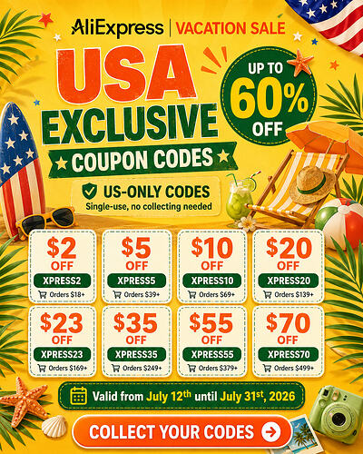 ALIEXPRESS USA ONLY - JULY 2026