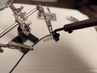 Soldering a wire to the switch