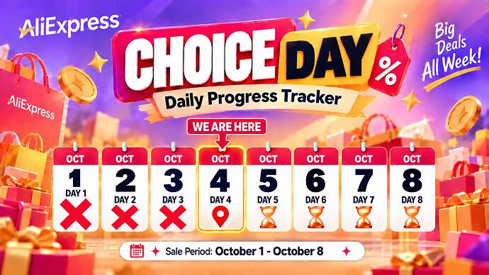 DAILY TRACKER CHOICE DAY SALE OCTOBER 2026 day 4