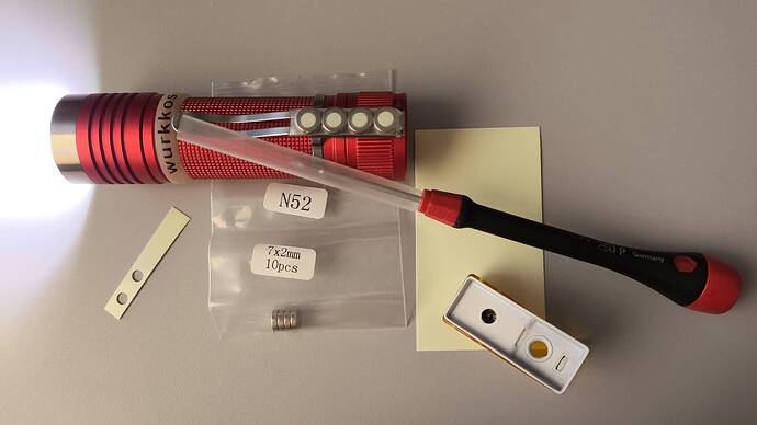 D4K-magnets-7x2mm-x4-luminous_tape_Heat-shrinkable-8mm-diameter