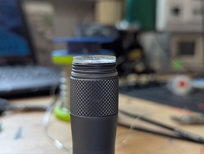 The TS10 lens now fits with the shortened head