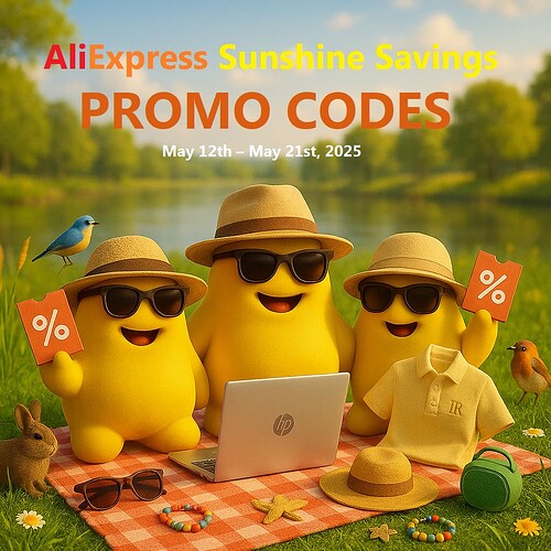 Global AliExpress May 2025 Sunshine Savings Fall Savings Promo Coupon Codes Vouchers