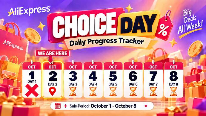 DAILY TRACKER CHOICE DAY SALE OCTOBER 2026 day 2