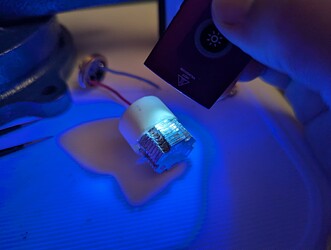 Gluing the heat sink to the PEX spacer