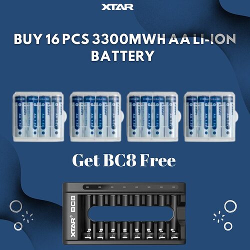 XTAR 1.5V Battery & BC8