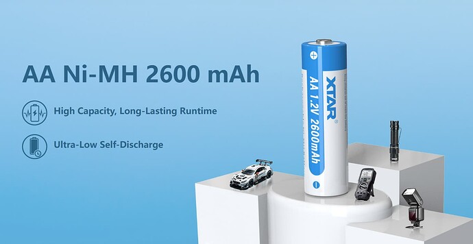 AA NIMH 2600mAh Battery - XTAR