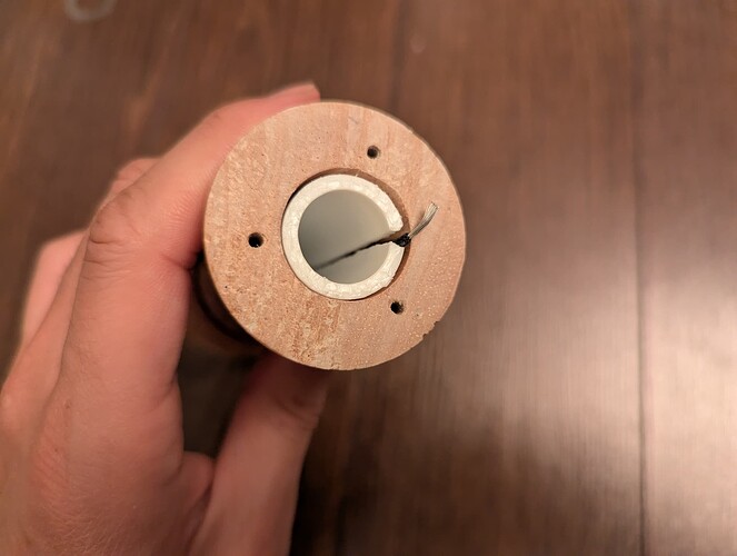 The end just barely pokes out