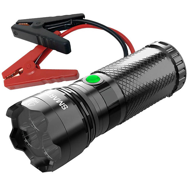 Flashlight with jumper deals cables