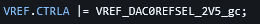 the code call for 2.5V for the DAC0